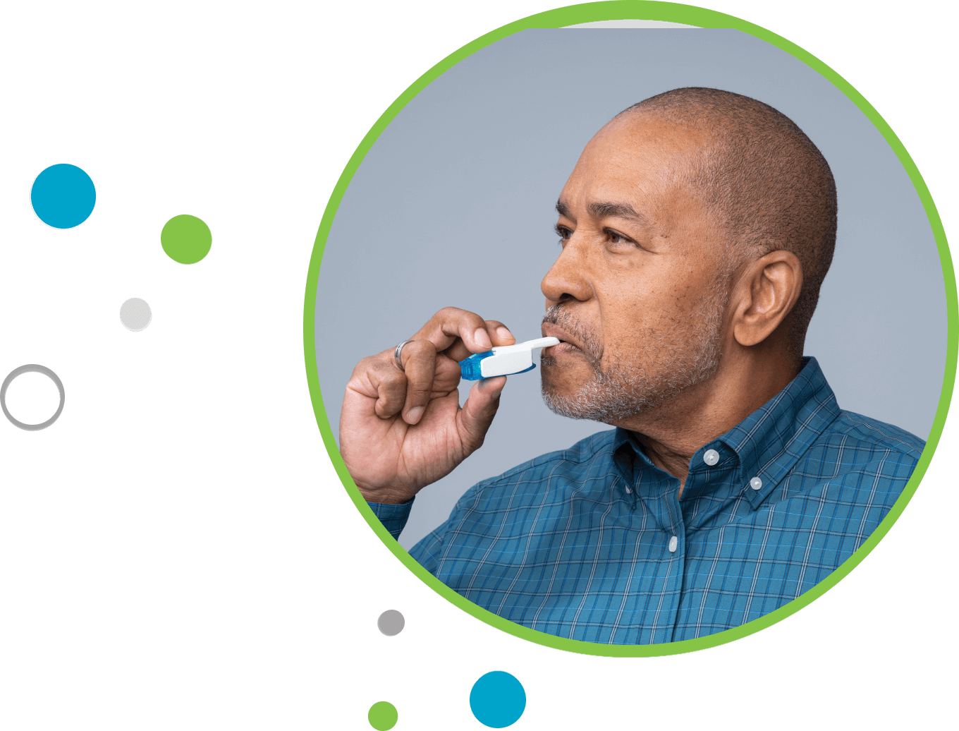 Man using TYVASO DPI